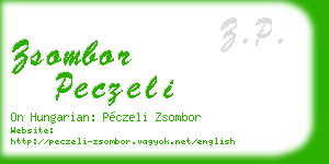 zsombor peczeli business card